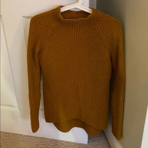 Madewell turtleneck sweater in mustard yellow